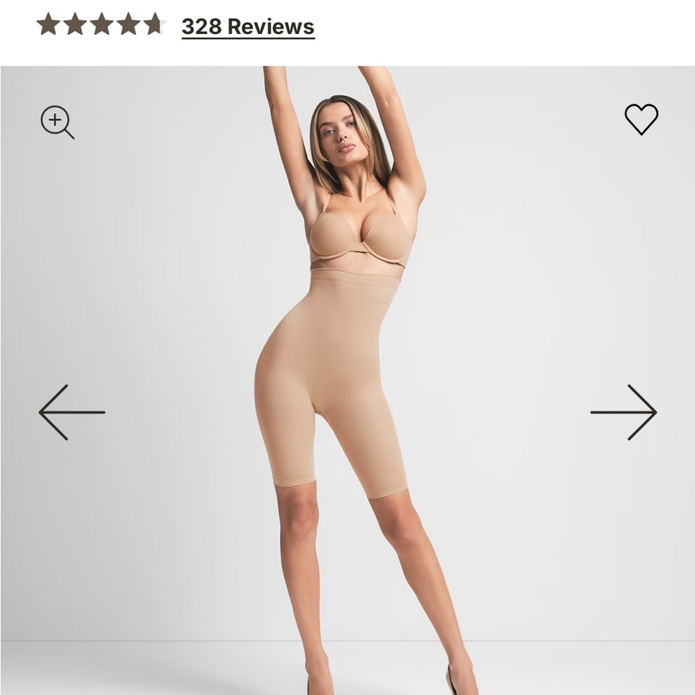 Skims Seamless Sculpt High Waisted Above the Knee Short in Clay